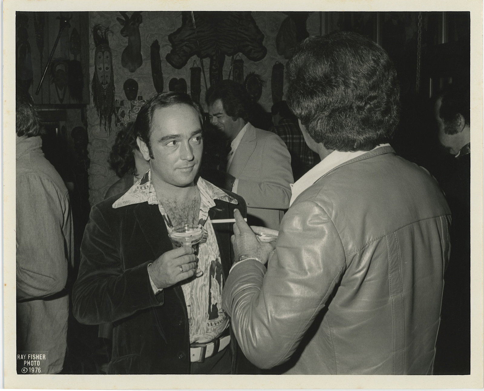1973 Photo DERECK DANIELS PARTY in Miami by RAY FISHER: This photo is coming from the archives of Miami Photographer Ray Fisher. The dimensions are Approx. 10" x 8". Ray Fisher (b.1924) was born in Cleveland, Ohio but spent most of his childhood in New Yor