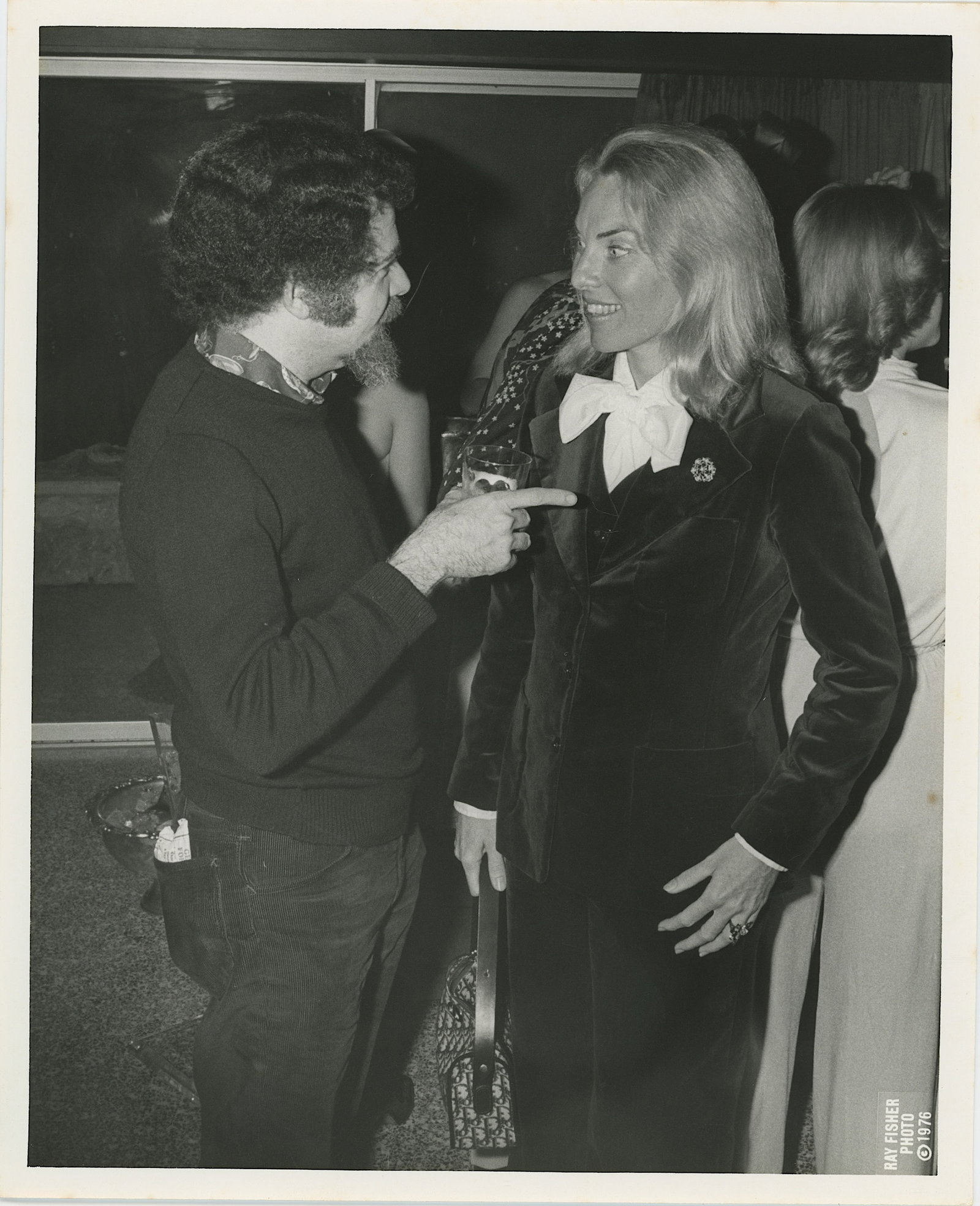 1973 Photo DERECK DANIELS PARTY in Miami by RAY FISHER: This photo is coming from the archives of Miami Photographer Ray Fisher. The dimensions are Approx. 10" x 8". Ray Fisher (b.1924) was born in Cleveland, Ohio but spent most of his childhood in New Yor