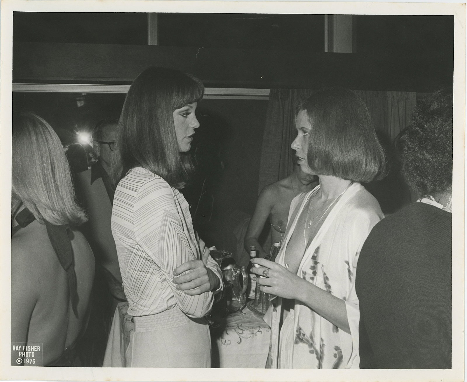 1973 Photo DERECK DANIELS PARTY in Miami by RAY FISHER: This photo is coming from the archives of Miami Photographer Ray Fisher. The dimensions are Approx. 10" x 8". Ray Fisher (b.1924) was born in Cleveland, Ohio but spent most of his childhood in New Yor