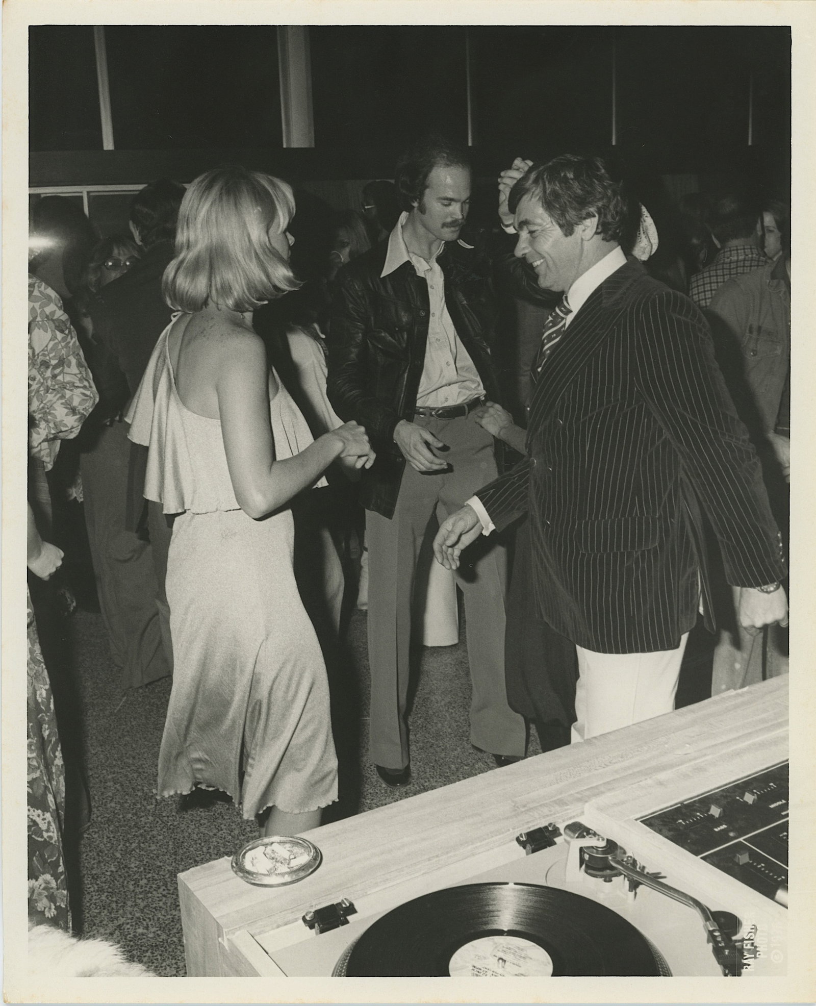 1973 Photo DERECK DANIELS PARTY in Miami by RAY FISHER: This photo is coming from the archives of Miami Photographer Ray Fisher. The dimensions are Approx. 10" x 8". Ray Fisher (b.1924) was born in Cleveland, Ohio but spent most of his childhood in New Yor