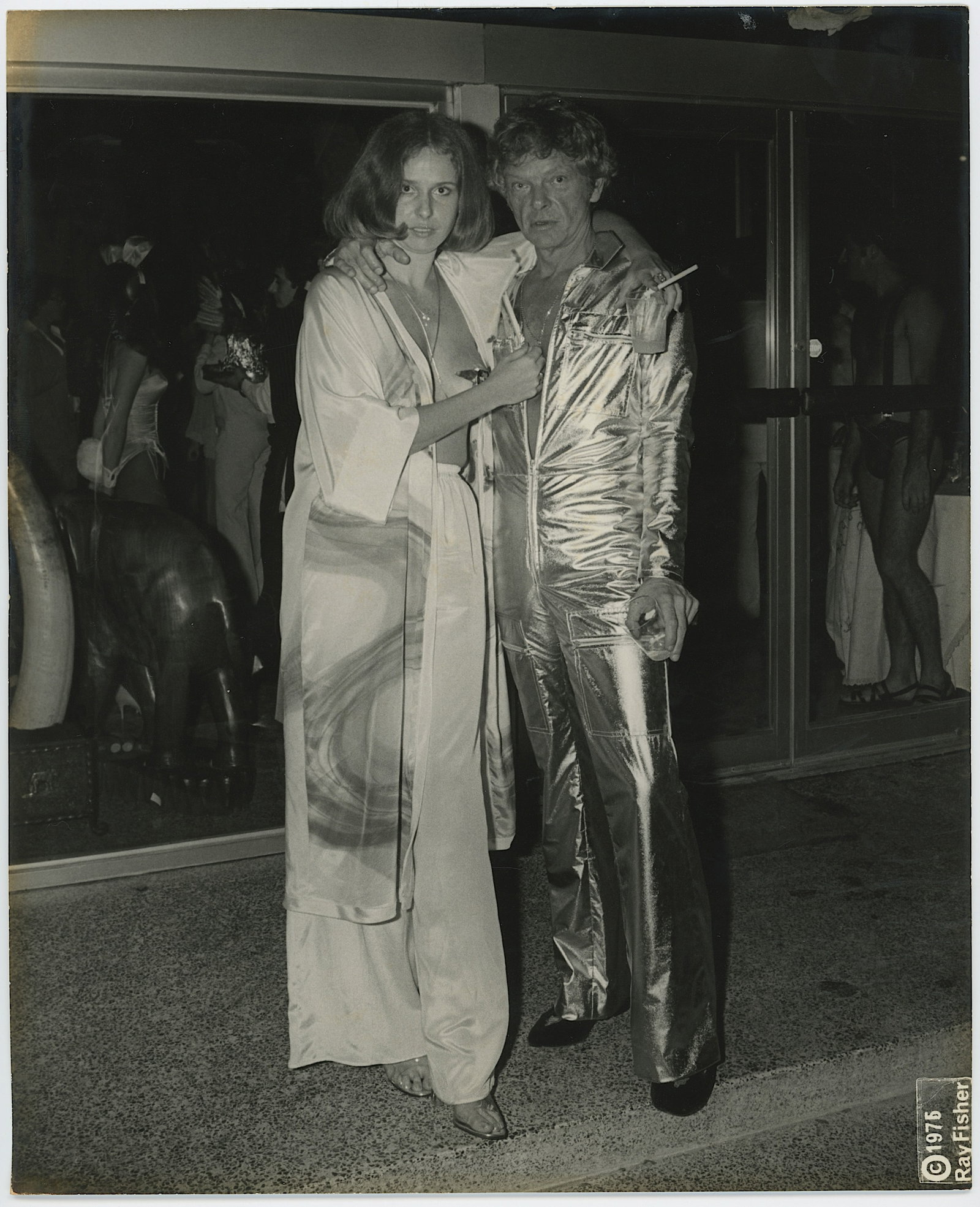 1973 Photo DERECK DANIELS PARTY in Miami by RAY FISHER: This photo is coming from the archives of Miami Photographer Ray Fisher. The dimensions are Approx. 10" x 8". Ray Fisher (b.1924) was born in Cleveland, Ohio but spent most of his childhood in New Yor