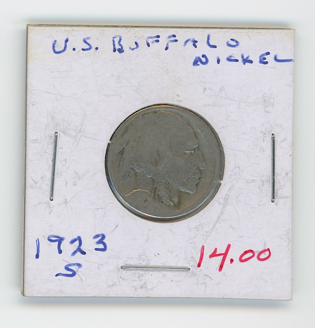 1923-S Buffalo Nickel, manufactured in San Francisco: The provenance of this item is from the inventories of Artelisted. We have included quality images to show it's actual condition. THIS IS A RESERVE AUCTION, and the final price will include a Buyer?s