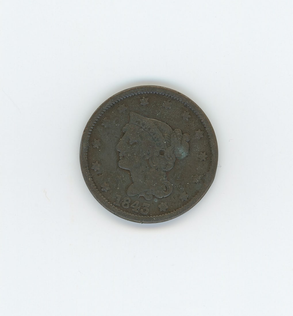 U.S. Large Cent Coin "Braided Hair" design 1843 (1 of 2)