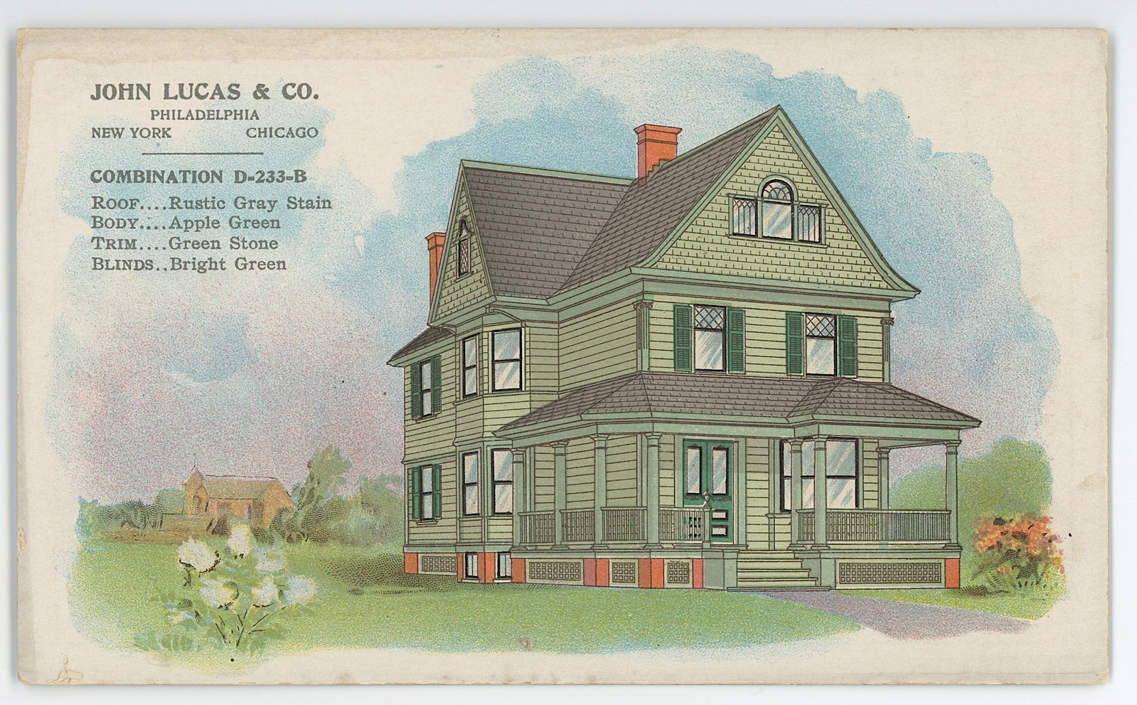 Vintage Advertising Trade Card John Lucas & Co: The provenance of this item is from the inventories of Artelisted. We have included quality images to show it's actual condition. THIS IS A RESERVE AUCTION, and the final price will include a Buyer?s 