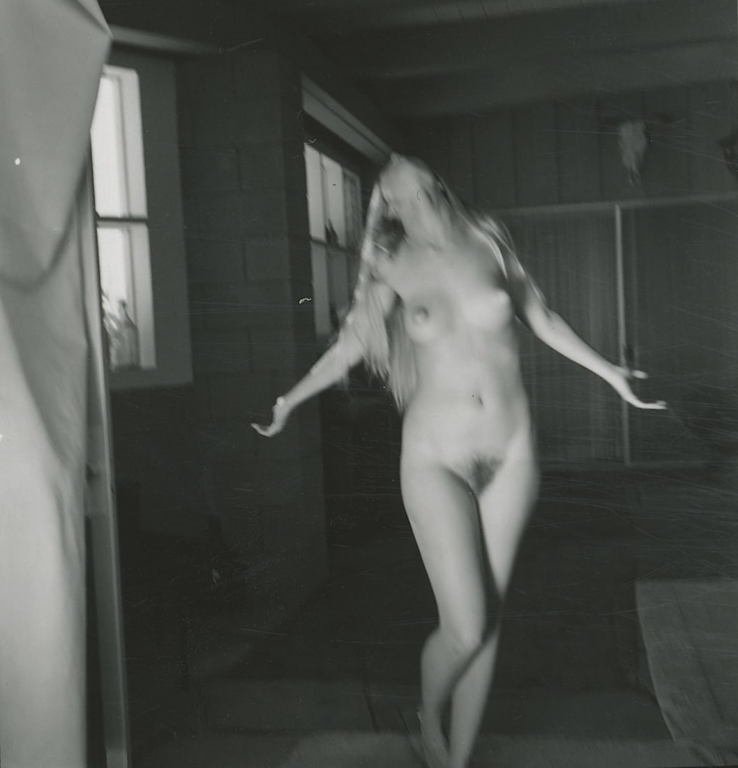 ANDR? DE DIENES Vintage Photo 1950s-1960s Nude Study: The provenance of this photo is from the archives of notable photographer Andr? de Dienes. The dimensions are Approx. 2" x 2.25" (variances can occur). This black and white gelatin photo was printed i