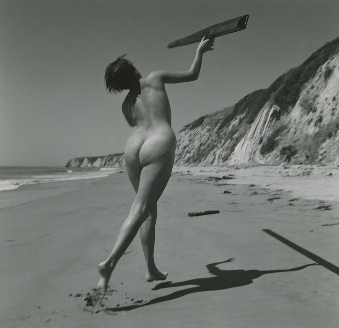 ANDR? DE DIENES Vintage Photo 1950s-1960s Nude Study: The provenance of this photo is from the archives of notable photographer Andr? de Dienes. The dimensions are Approx. 2" x 2.25" (variances can occur). This black and white gelatin photo was printed i
