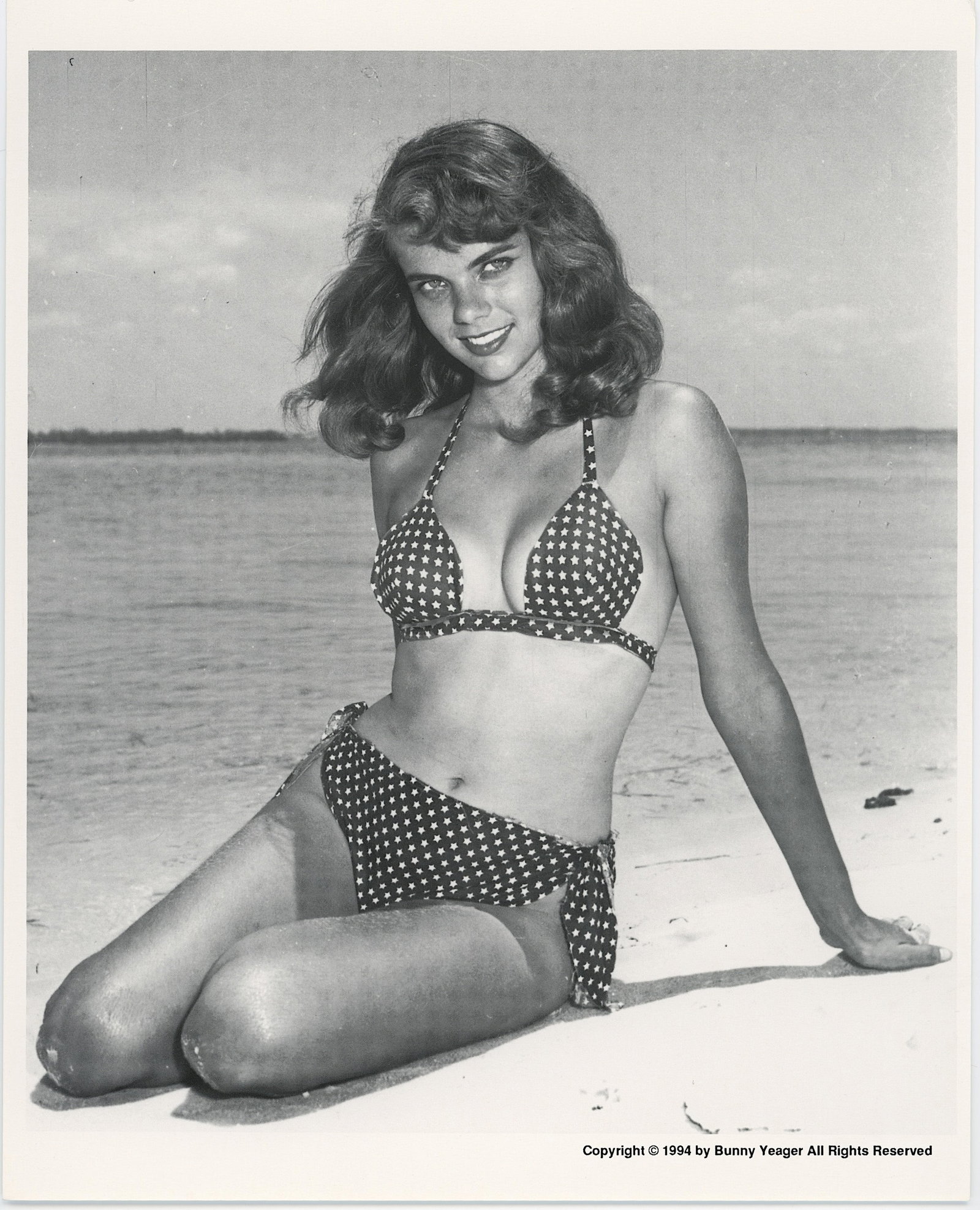 BUNNY YEAGER Vintage Pin Up Litho SELF PHOTO: This lot is consigned by a collector in RI. The provenance is from Bunny Yeager's estate/archives. Linnea Eleanor "Bunny" Yeager (March 13, 1929 - May 24, 2014) was an American photographer and pin-up