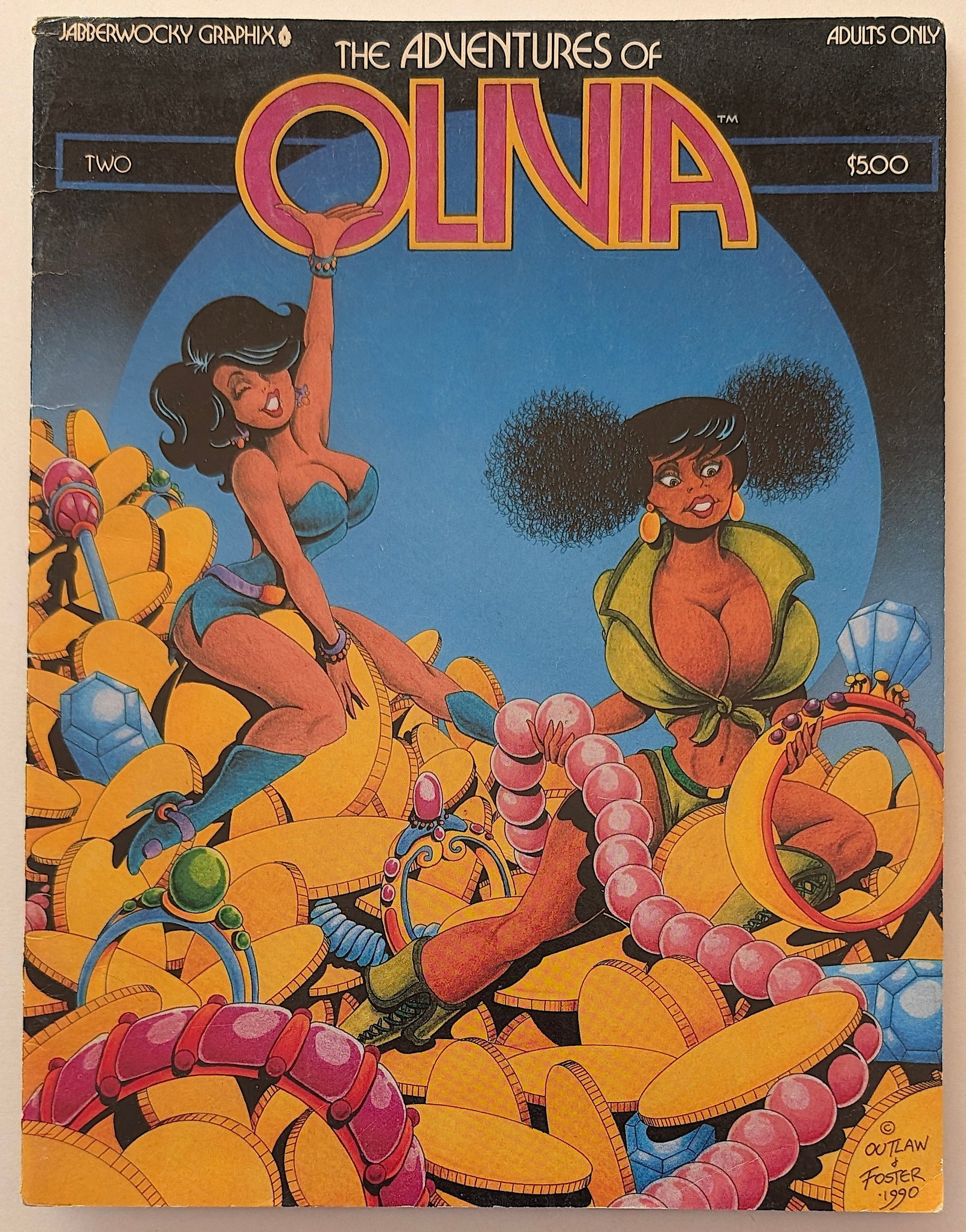The Adventures of Olivia #2, a mature graphic novel published by Jabberwocky Graphix in 1990