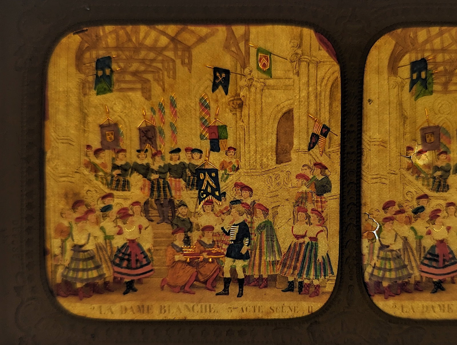 Antique French 19th C. Hold To Light Tissue Stereoview