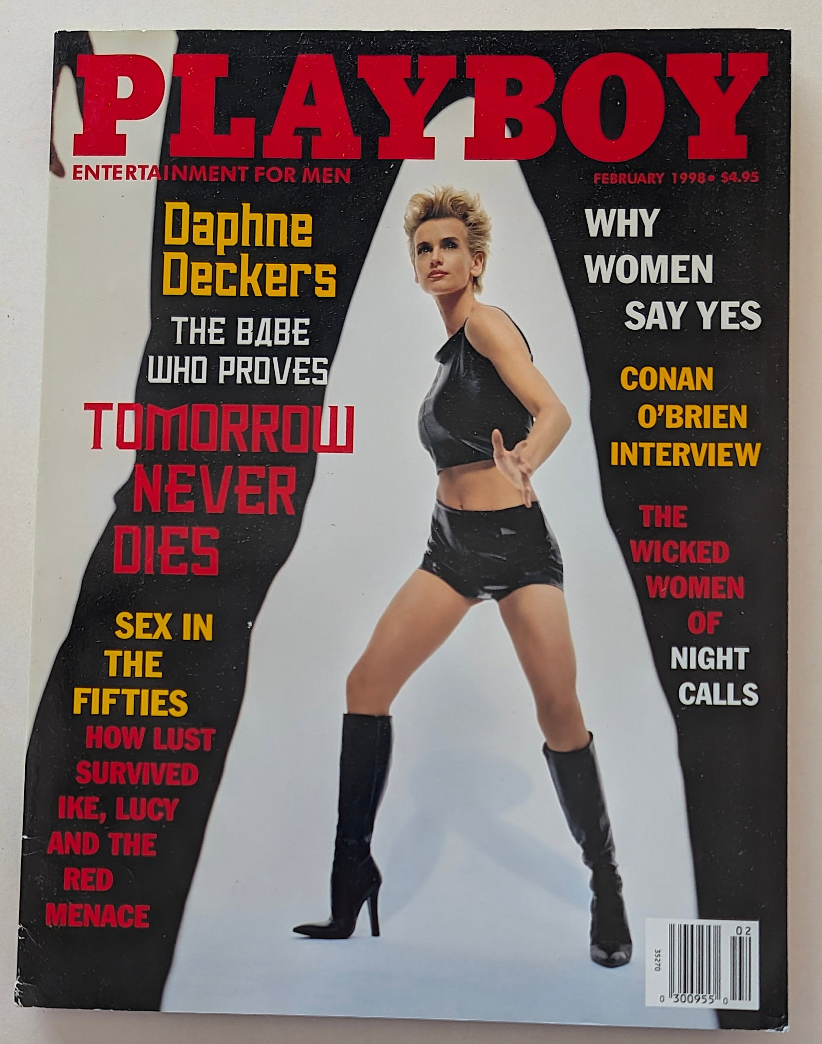 February 1998 issue of Playboy magazine featuring a cover story on Daphne Deckers: February 1998 issue of Playboy magazine featuring a cover story on Daphne Deckers. The provenance of this item is from a collector in RI. We have included quality images to show it's actual condition.
