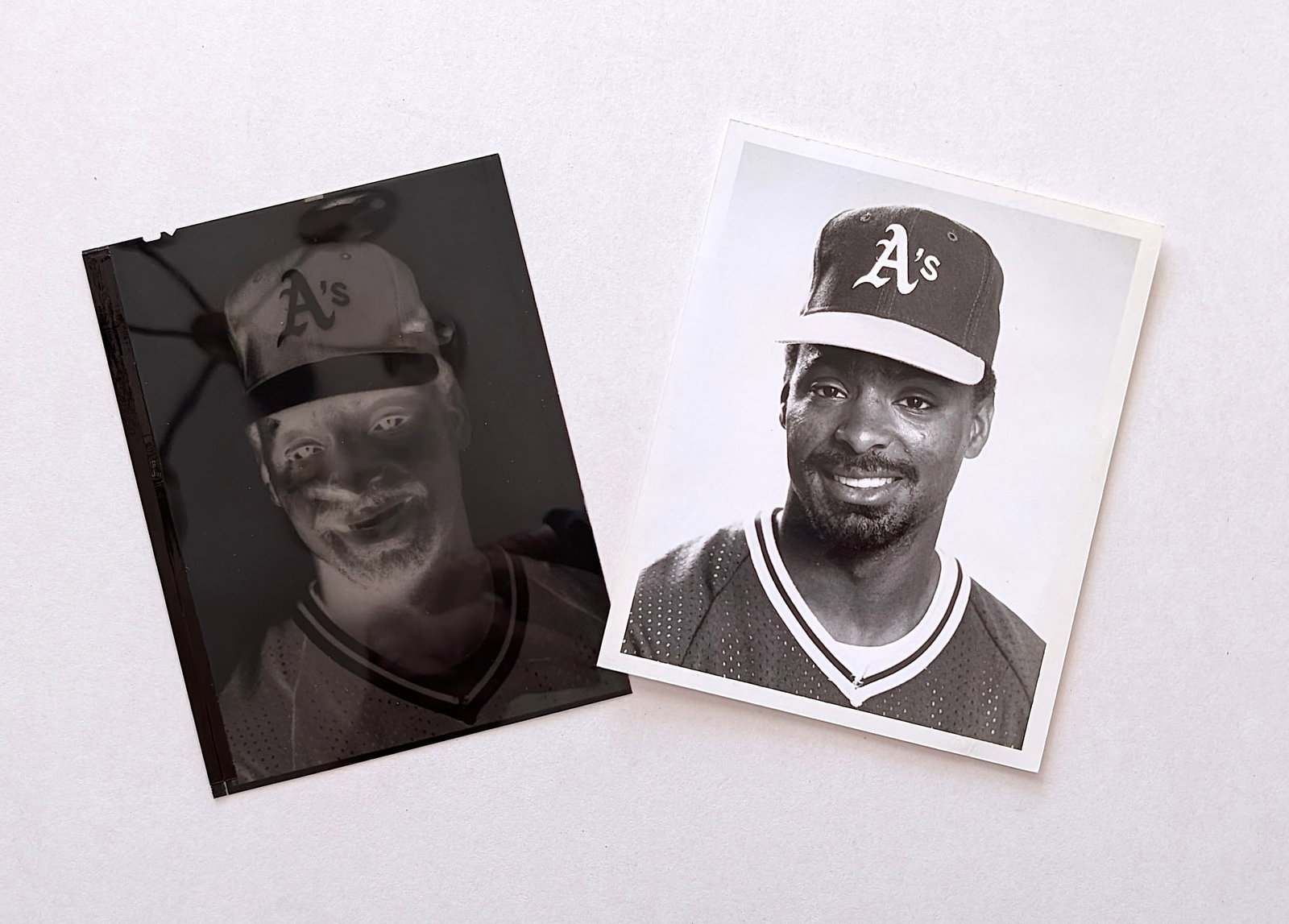 Vintage Ephemera Photo & Negative Oakland Athletics pitcher Dave Stewart: Vintage Ephemera Photo & Negative Oakland Athletics pitcher Dave Stewart. The provenance of this item is from a collector in RI. We have included quality images to show it's actual condition. THIS IS 