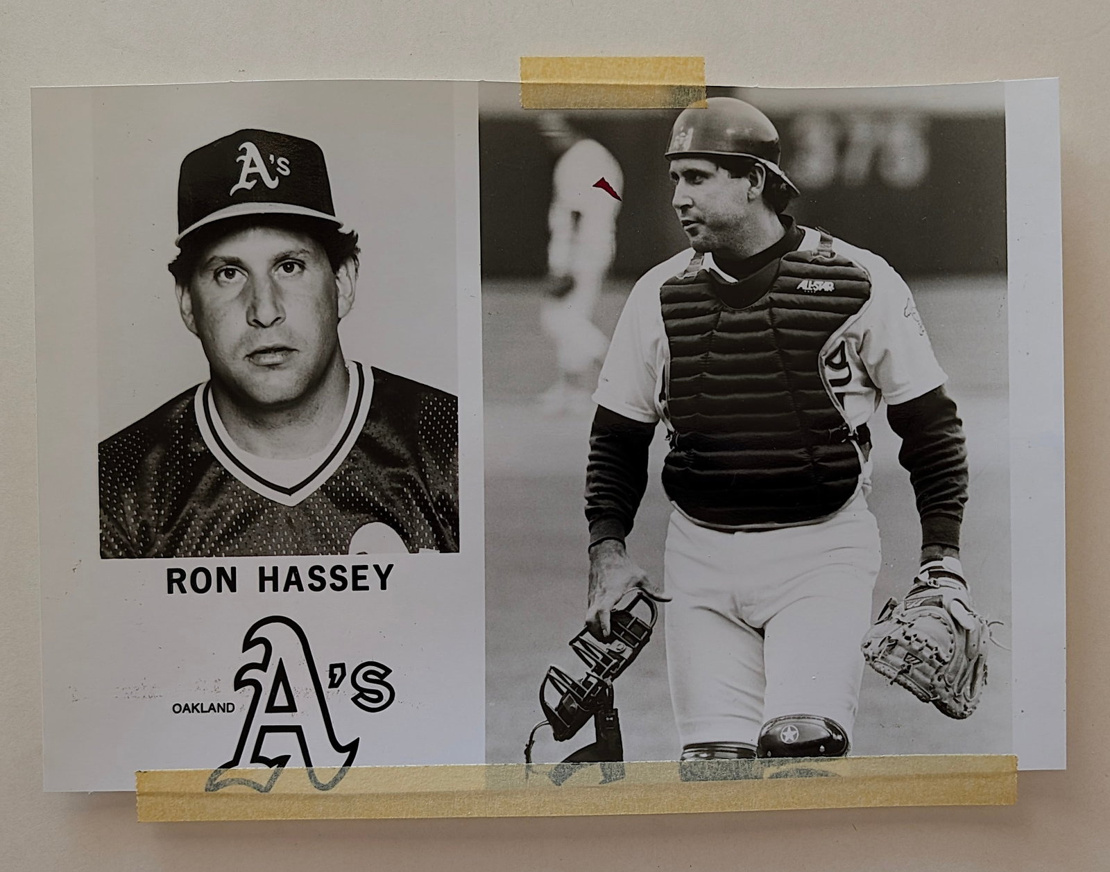 Print photo professional baseball catcher Ron Hassey: Print photo professional baseball catcher Ron Hassey. The provenance of this item is from a collector in RI. We have included quality images to show it's actual condition. THIS IS A RESERVE AUCTION, a