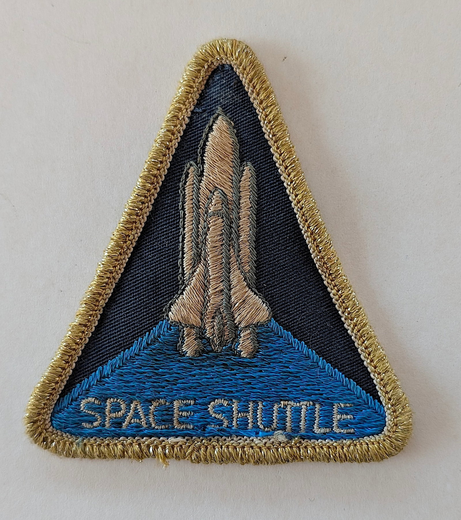 Vintage triangular Space Shuttle embroidered patch