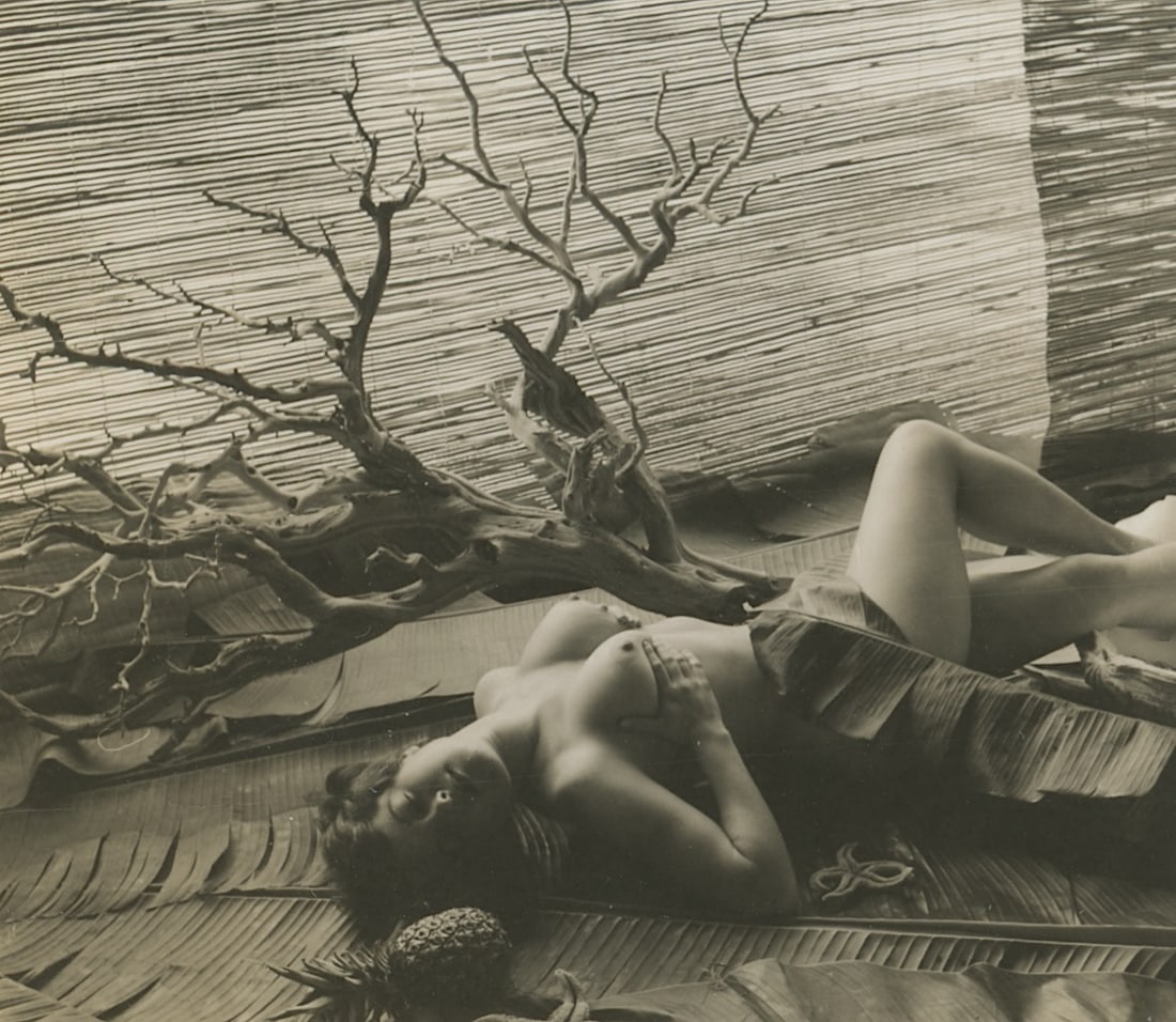 ANDRE DE DIENES Vintage Photo 1950s-1960s Nude Study: ANDRE DE DIENES Vintage Photo 1950s-1960s Nude Study. The provenance of this photo is from the archives of notable photographer Andr? de Dienes. The dimensions are Approx. 1.8" x 2.25" (variances can 