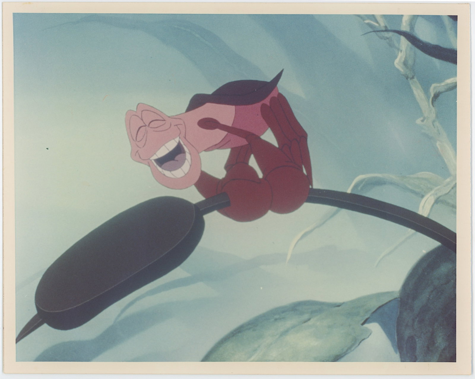 Sebastian closeup in The Little Mermaid 1989 cartoon movie photo: Sebastian closeup in The Little Mermaid 1989 cartoon movie photo. The dimensions are 10" x 8". We have included quality images to show it's actual condition. THIS IS A RESERVE AUCTION, and the final p