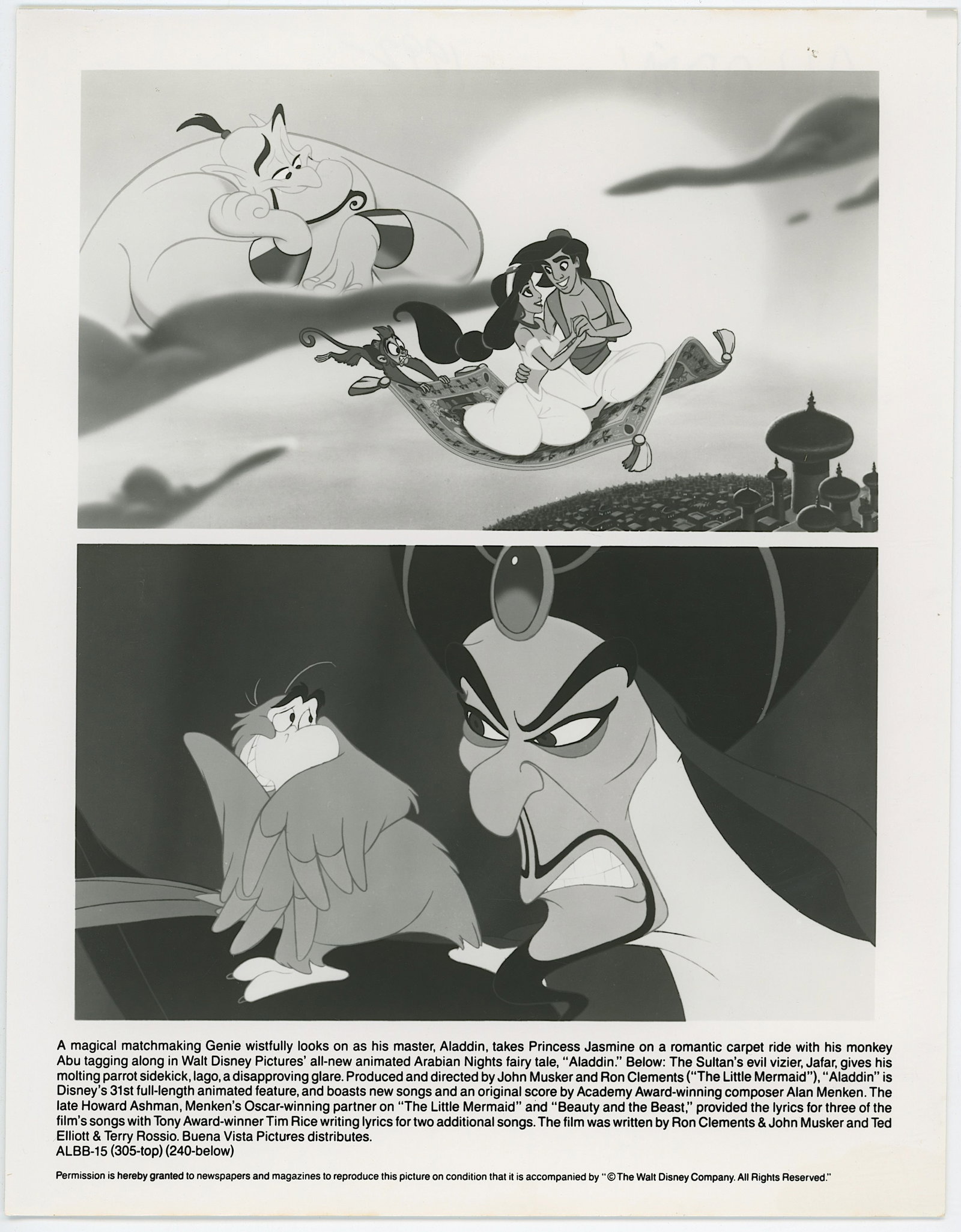Aladdin Vintage Promotional Photo Robin Williams Disney: Aladdin Vintage Promotional Photo Robin Williams Disney. The dimensions are 10" x8". We have included quality images to show it's actual condition. THIS IS A RESERVE AUCTION, and the final price will 