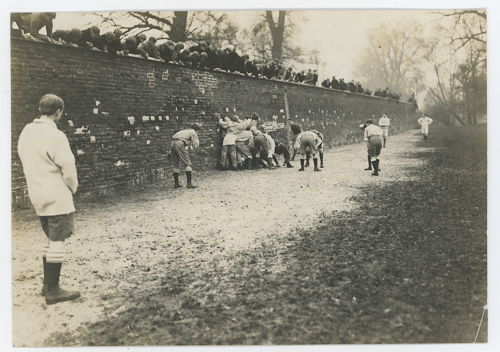 Scarce Historical Photo Collectors Eton College Wall Game: Scarce Historical Photo Collectors Eton College Wall Game. Provenance from inventories of Artelisted. The dimensions are Approx. 3.5" x 5". We have included quality images to show it's actual conditio