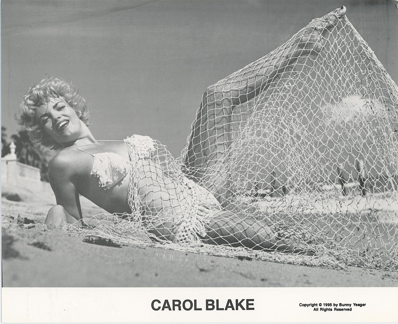 BUNNY YEAGER Vintage Pin Up Litho Model CAROL BLAKE: BUNNY YEAGER Vintage Pin Up Litho Model CAROL BLAKE. This lot is consigned by a collector in RI. The provenance is from Bunny Yeager's estate/archives. Linnea Eleanor "Bunny" Yeager (March 13, 1929 - 