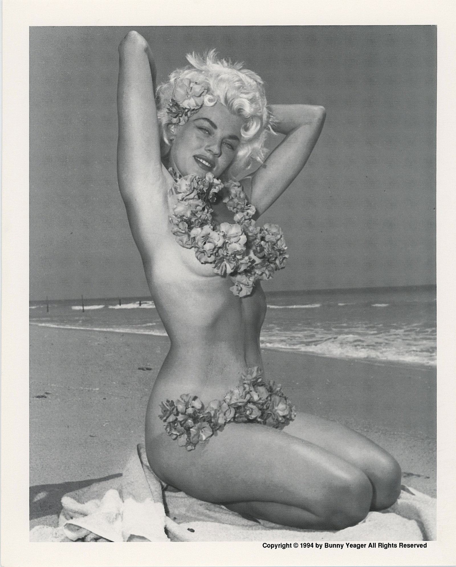 BUNNY YEAGER Vintage Pin Up Litho Model MARIA STINGER: BUNNY YEAGER Vintage Pin Up Litho Model MARIA STINGER. This lot is consigned by a collector in RI. The provenance is from Bunny Yeager's estate/archives. Linnea Eleanor "Bunny" Yeager (March 13, 1929 