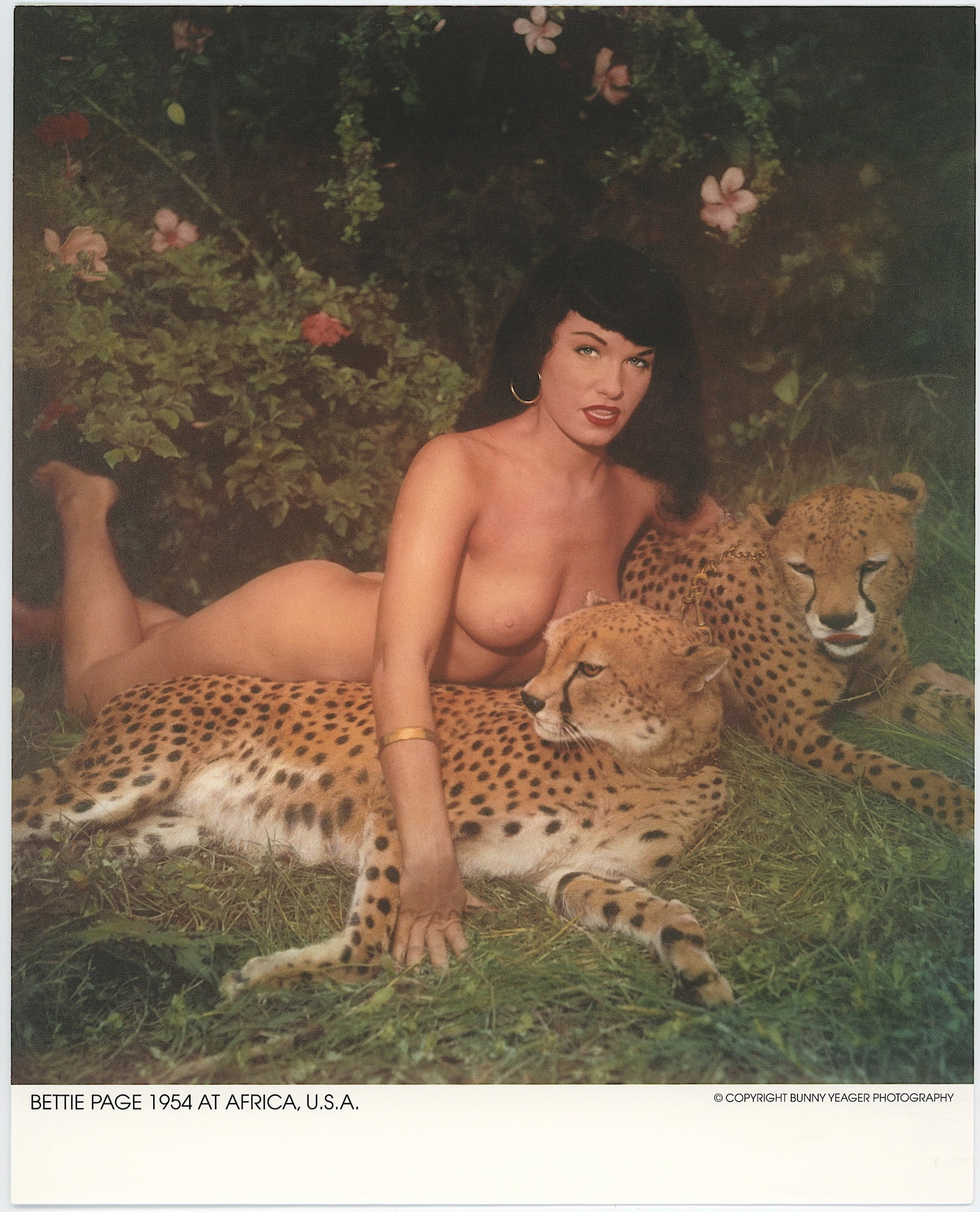 BUNNY YEAGER Vintage Pin Up Litho Model BETTIE PAGE: BUNNY YEAGER Vintage Pin Up Litho Model BETTIE PAGE. This lot is consigned by a collector in RI. The provenance is from Bunny Yeager's estate/archives. Linnea Eleanor "Bunny" Yeager (March 13, 1929 - 
