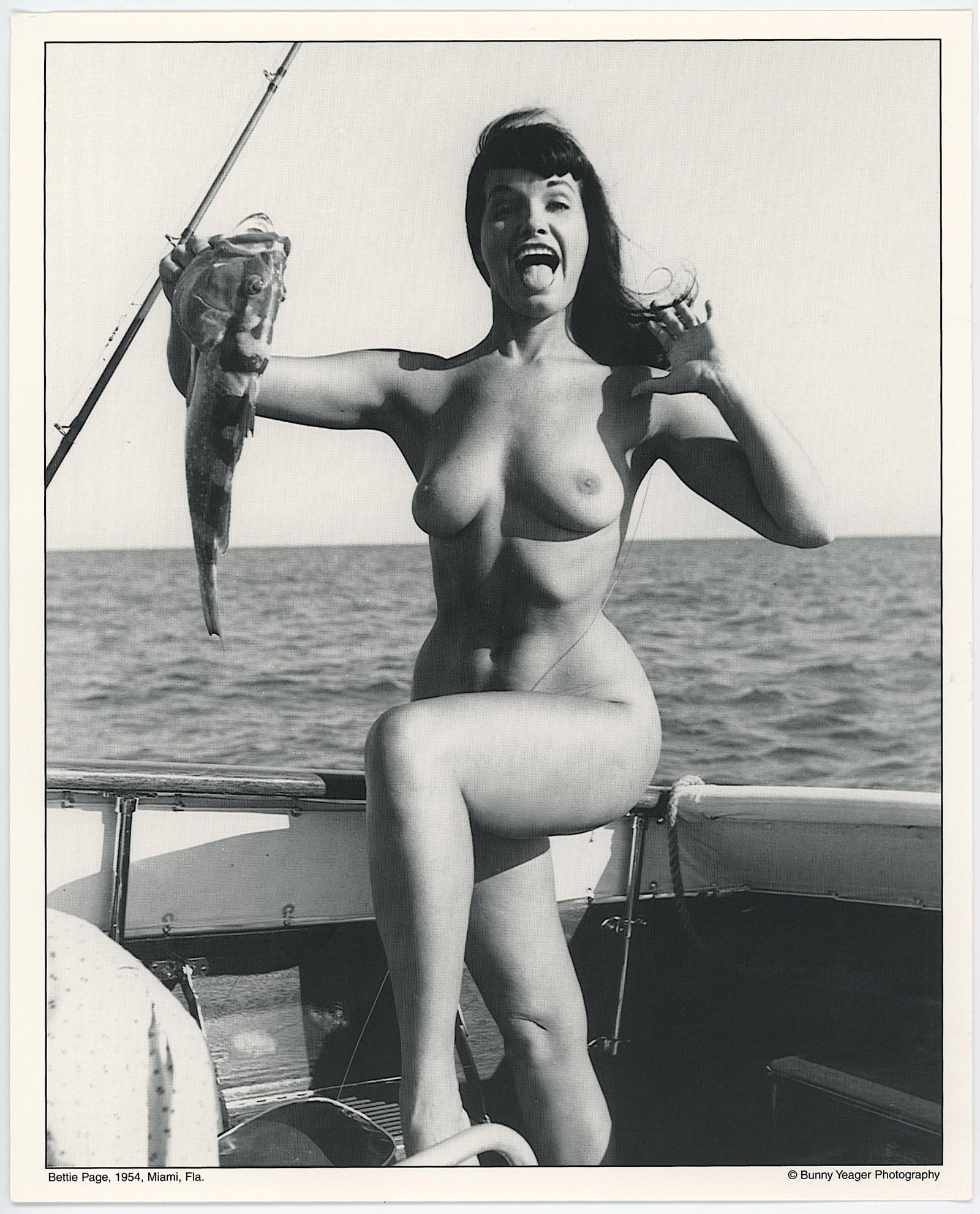 BUNNY YEAGER Vintage Pin Up Litho Model BETTIE PAGE: BUNNY YEAGER Vintage Pin Up Litho Model BETTIE PAGE. This lot is consigned by a collector in RI. The provenance is from Bunny Yeager's estate/archives. Linnea Eleanor "Bunny" Yeager (March 13, 1929 - 
