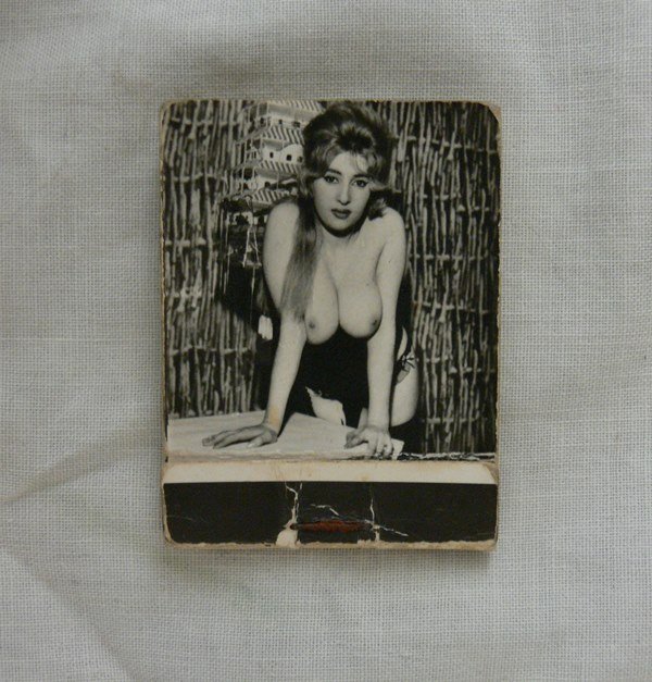 Rare old French Match Book cover 8 real erotic pictures: For sale this very collectible match book with 8 real erotic pictures.