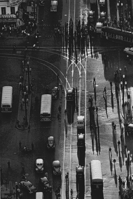 Vintage Shot of Sao Paulo, Brazil by RENE BURRI in 1960: Authentic numbered #42. Dimensions 7.50" by 11.25.