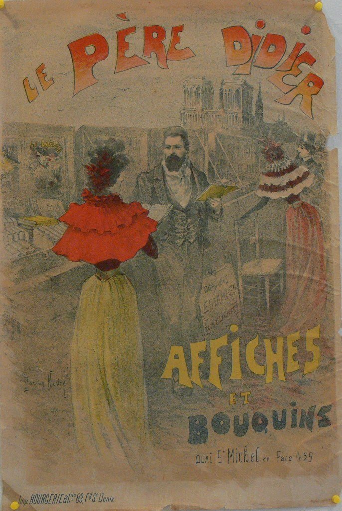 Original poster by Gaston Noury, 1929. La Pere Didier: GASTON NOURY (1866-?). LE PERE DIDIER. Circa 1929. Dimensions 16" x 24"