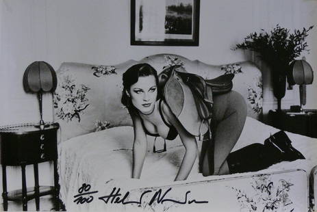 HELMUT NEWTON - Silver Gelatin signed Nude 19" x 13": Helmut Newton (born Helmut Neustädter; 31 October 1920 – 23 January 2004) was a German-Australian photographer. He was a "prolific, widely imitated fashion photographer whose provocative, eroticall