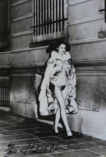 HELMUT NEWTON - Silver Gelatin signed Nude 19" x 13": Helmut Newton (born Helmut Neustädter; 31 October 1920 – 23 January 2004) was a German-Australian photographer. He was a "prolific, widely imitated fashion photographer whose provocative, eroticall