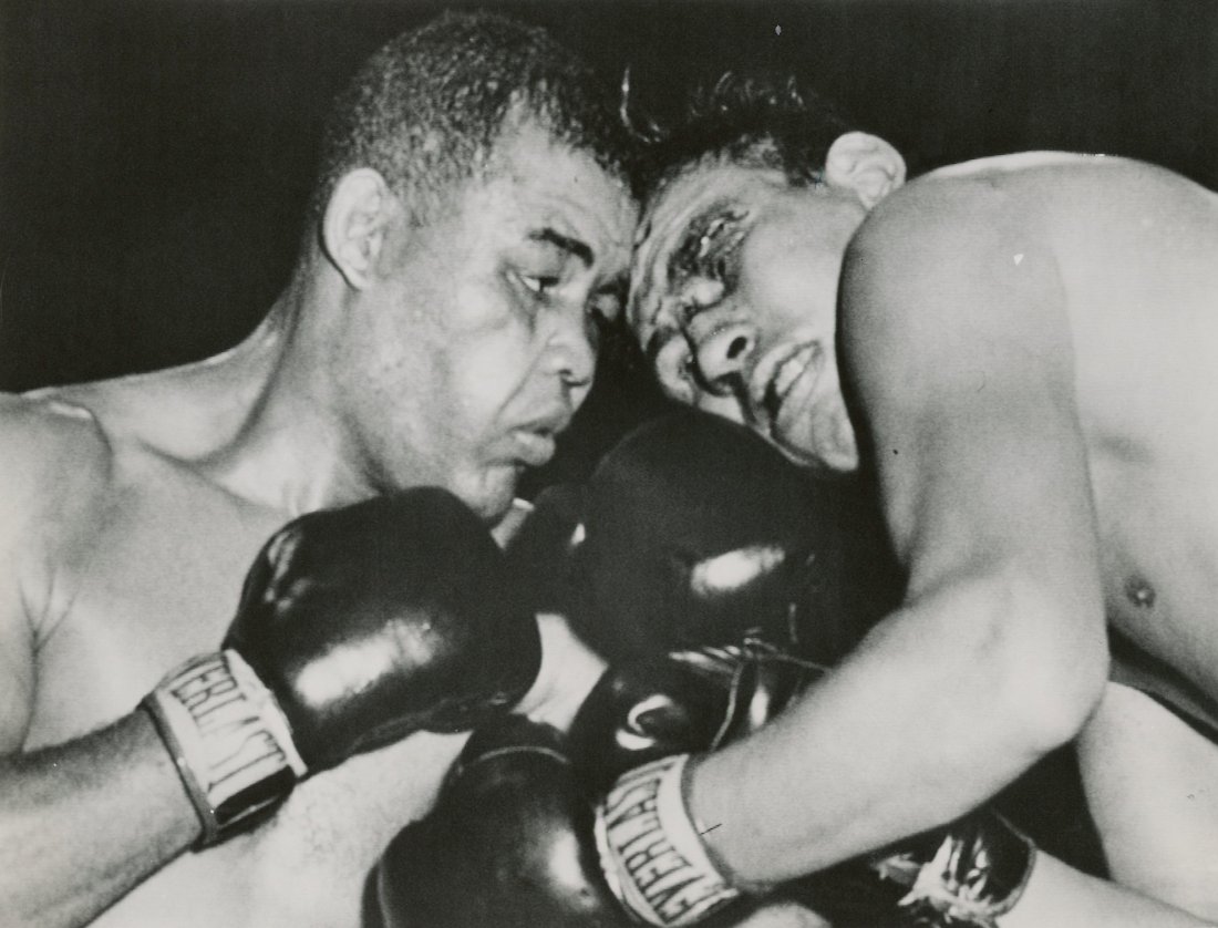Press Photo Joe Louis vs. Cesar Brion, 1951: Paper dimensions 7" x 9"