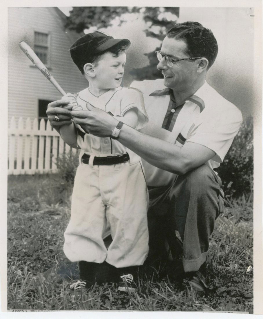 Silver Gelatin Baseball DiMaggio Family, 1959: Dimensions 8.5" x 7.25".