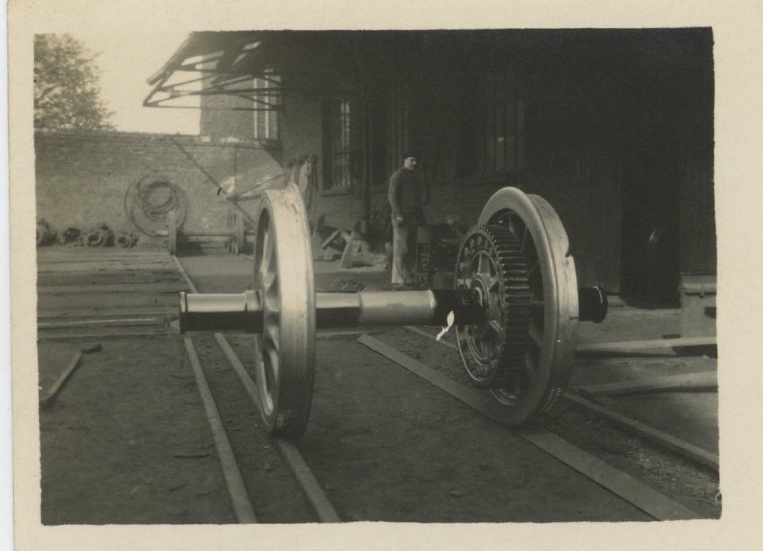 Old Silver Photo Locomotive Atelier, 1910's: This lot starts at $1 as a courtesy so that collectors can determine the true market value on this authentic item. All items in this sale are guaranteed originals. Please contact us if there is a misr