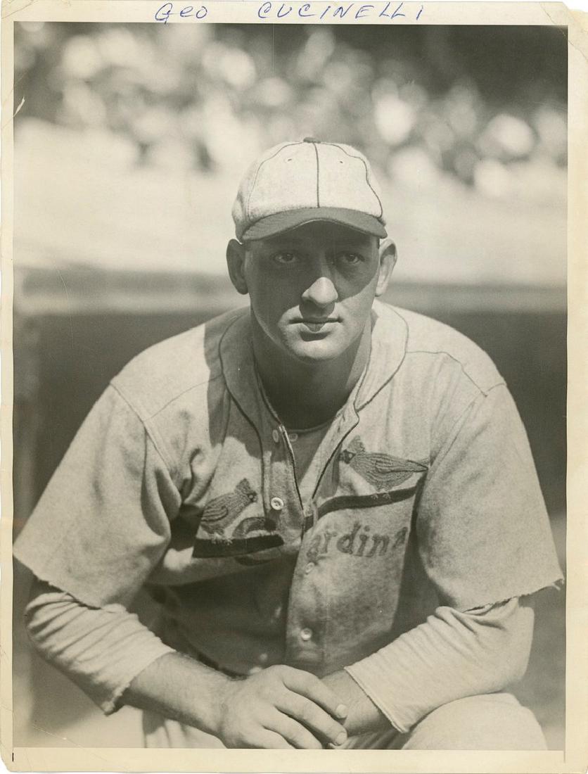 Silver Gelatin Baseball Tony Cuccinello, 1930's: This lot starts at $1 as a courtesy so that collectors can determine the true market value on this authentic item. All items in this sale are guaranteed originals. Please contact us if there is a misr