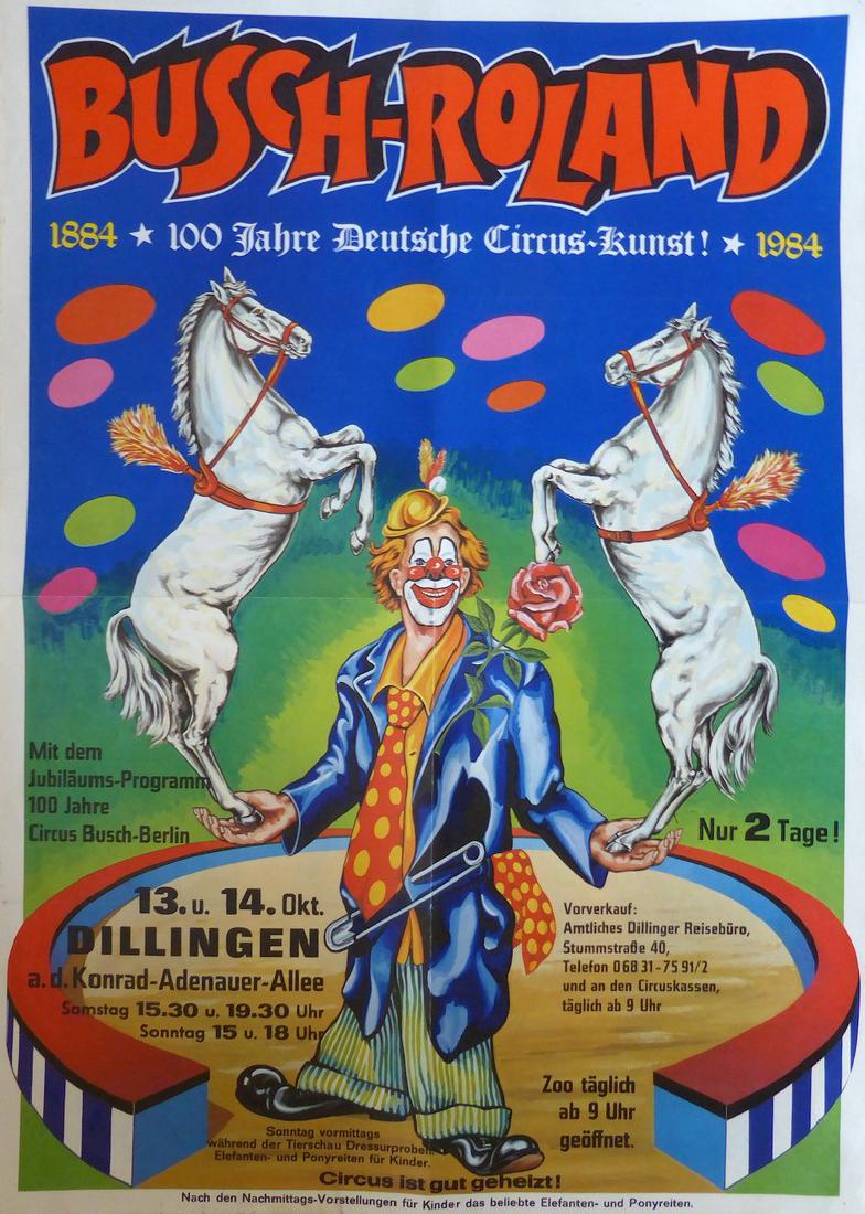 Poster BUSCH-ROLAND Circus, Berlin 1984 (1 of 1)