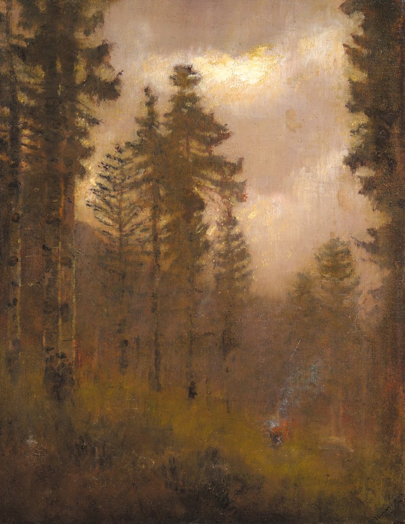 Mednyánszky László (1852-1919): Mednyánszky László (1852-1919) Forest in Autumn Oil on canvas 49,5x39 cm Signed bottom right: Mednyánszky 9,524 EUR 15,873 EUR
