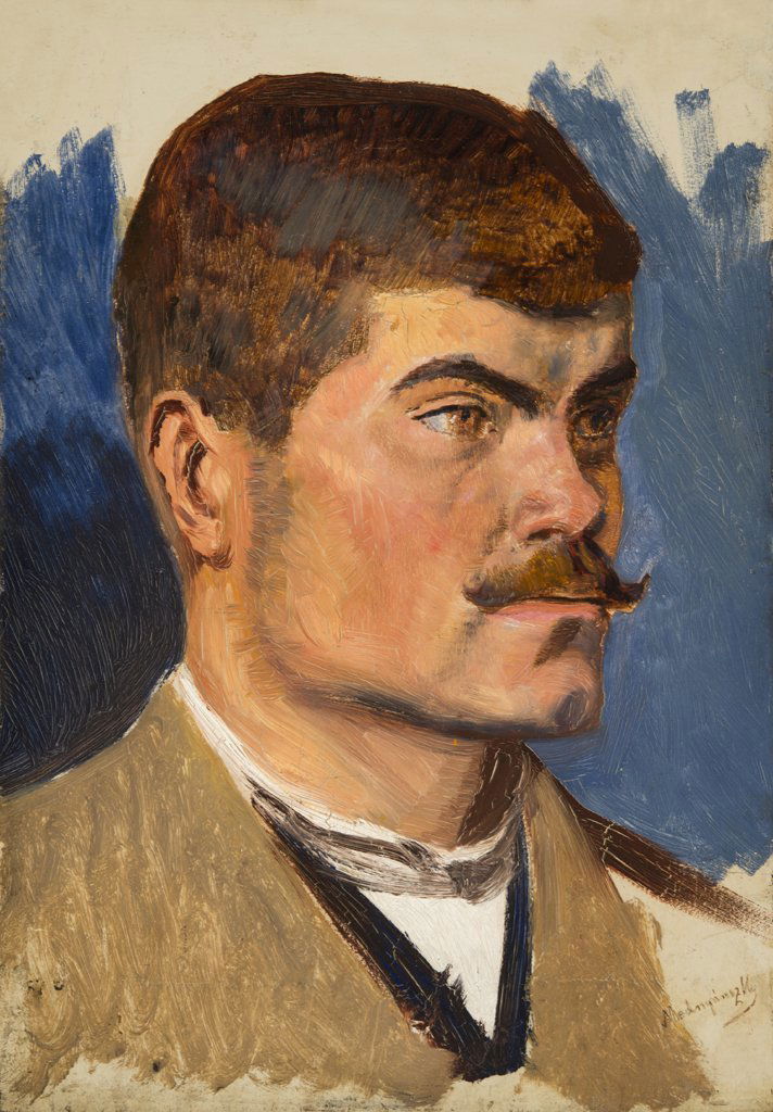 Mednyánszky László (1852-1919): Mednyánszky László (1852-1919) Study of a head Oil on wood 42x30 cm Signed bottom right: Mednyánszky 3,810 EUR 5,714 EUR