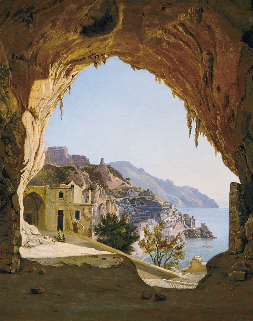 Ifj. Markó Károly (1822 - 1891): View of Amalfi, 1861: Oil on canvas66x53 cmSigned bottom right: C. Markó 1861, Inscription on the reverse: Nostri dies quasi umbra super terrans et non est mora ….Capuziner … Amalfi