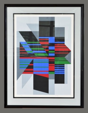 Victor Vasarely (French/ Hungarian, 1906-1997): Attika. Serigraph. Titled on the verso. Signed (l.r.), numbered 140/300. 38 x 26 1/2 inches.