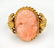 Victorian 14k Gold and Coral Cameo Ring - 3