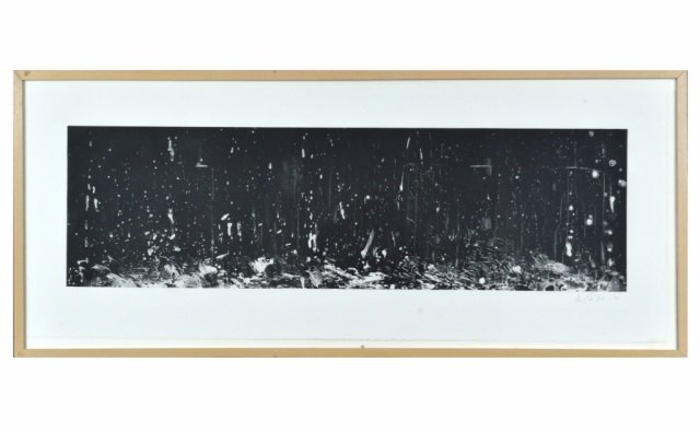 Pat Steir (American, 1938): "From the Boat" '91. Aquatint. Signed, dated and numbered 16/20 (l.r.). Sheet size 20 1/2 x 51 inches.