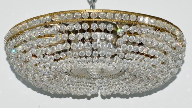 Mid Century Modern Hall Fixture: Diameter 16 inches.