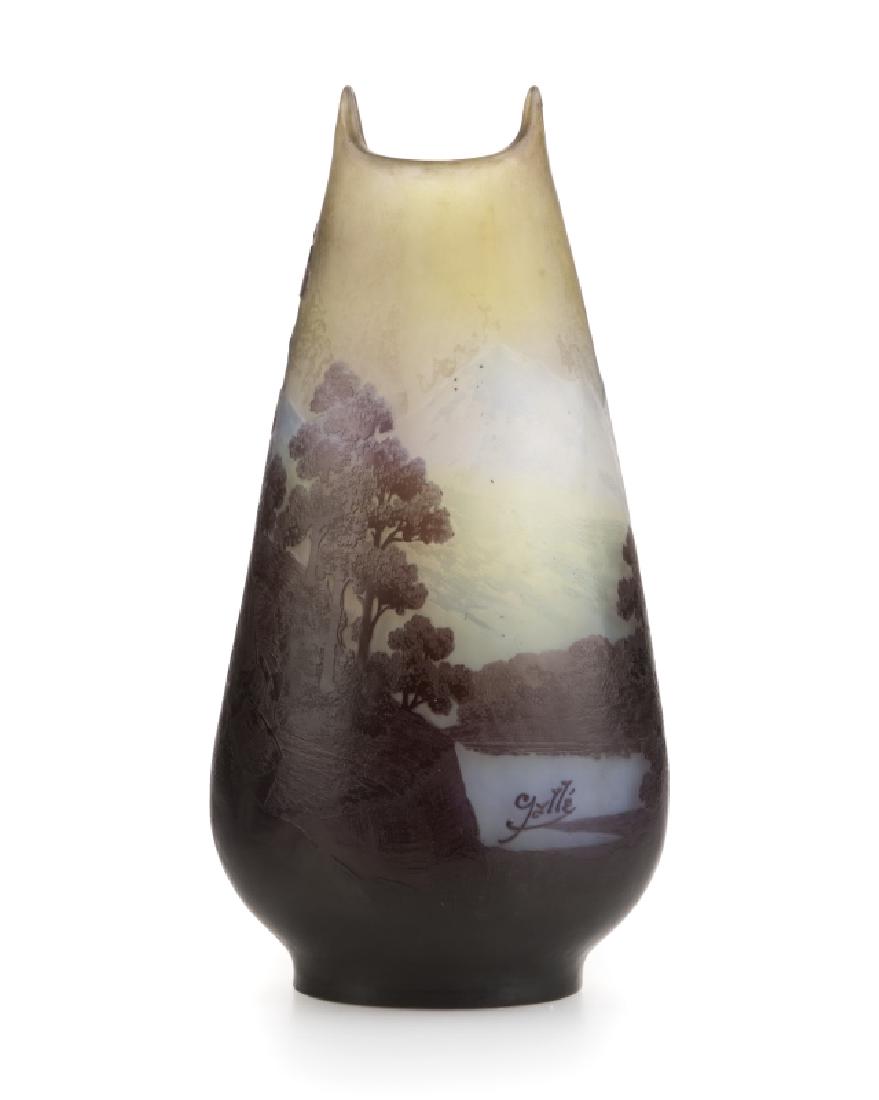 A Galle cameo cut-back art glass vase (1 of 5)