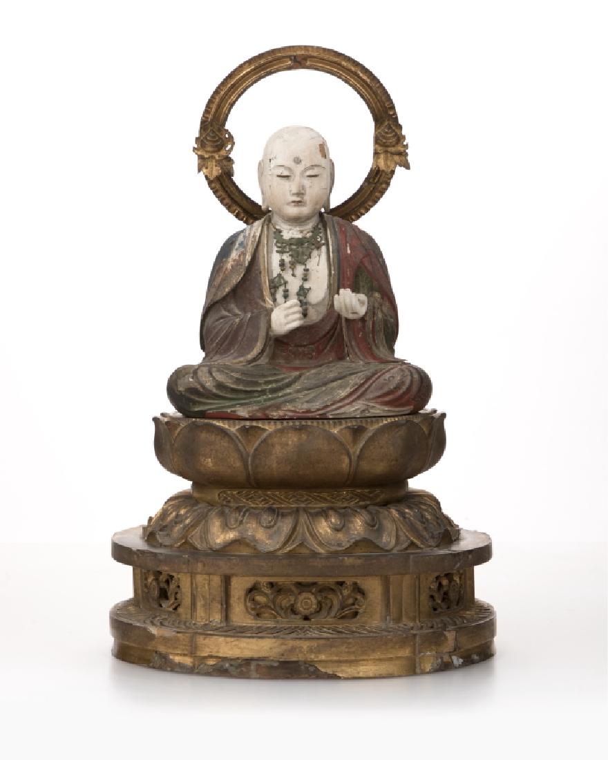 A Japanese figure of the bodhisattva Ksitigarbha (1 of 6)