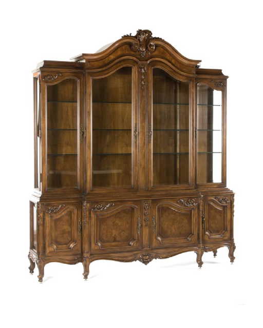 Karges French Provincial Style Breakfront Cabinet