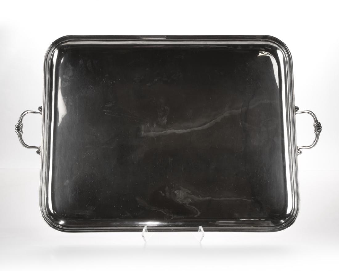 A French .950 silver handled tray (1 of 3)