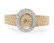 A diamond and gold quartz wristwatch, Omega