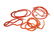 Six coral bead necklaces