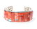 A Native American turquoise, coral and silver cuff
