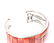 A Native American turquoise, coral and silver cuff - 2